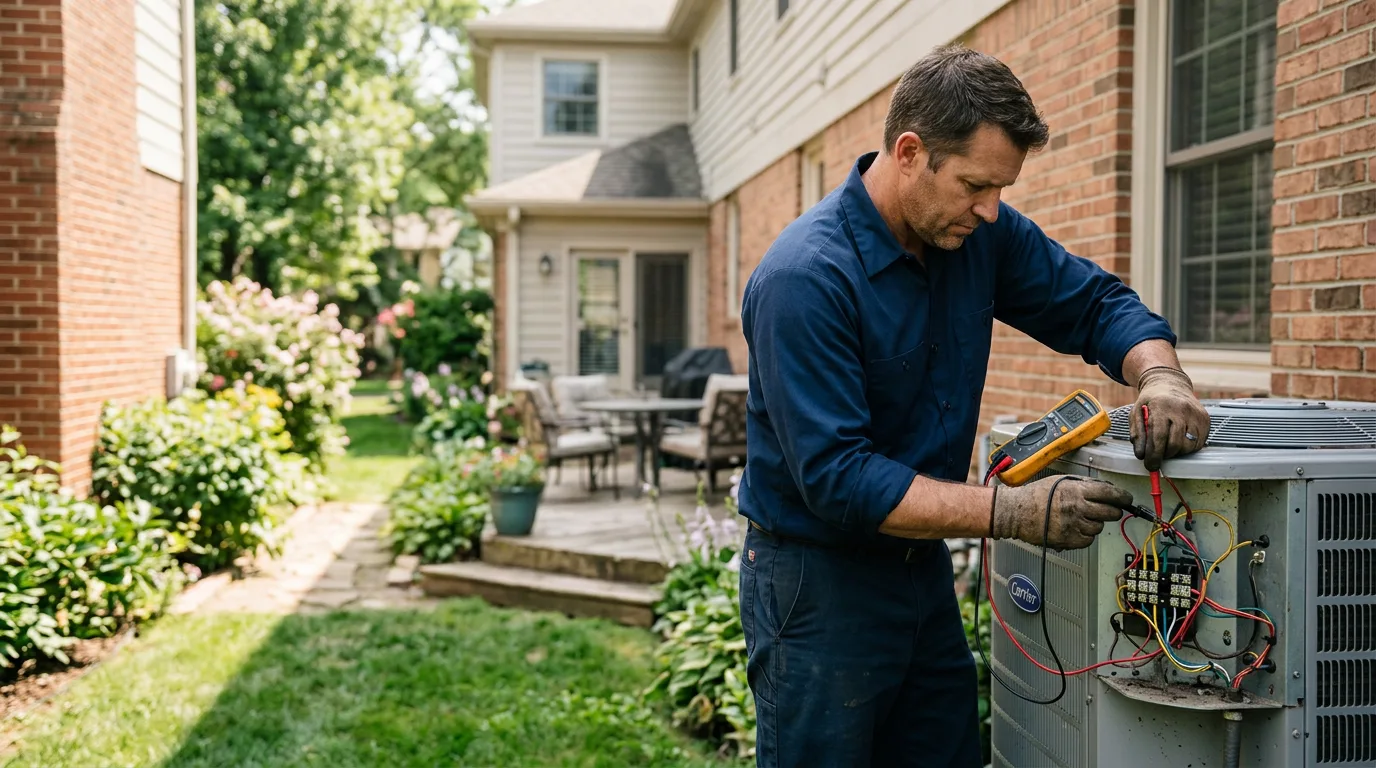 HVAC technician working near Freedom, OK